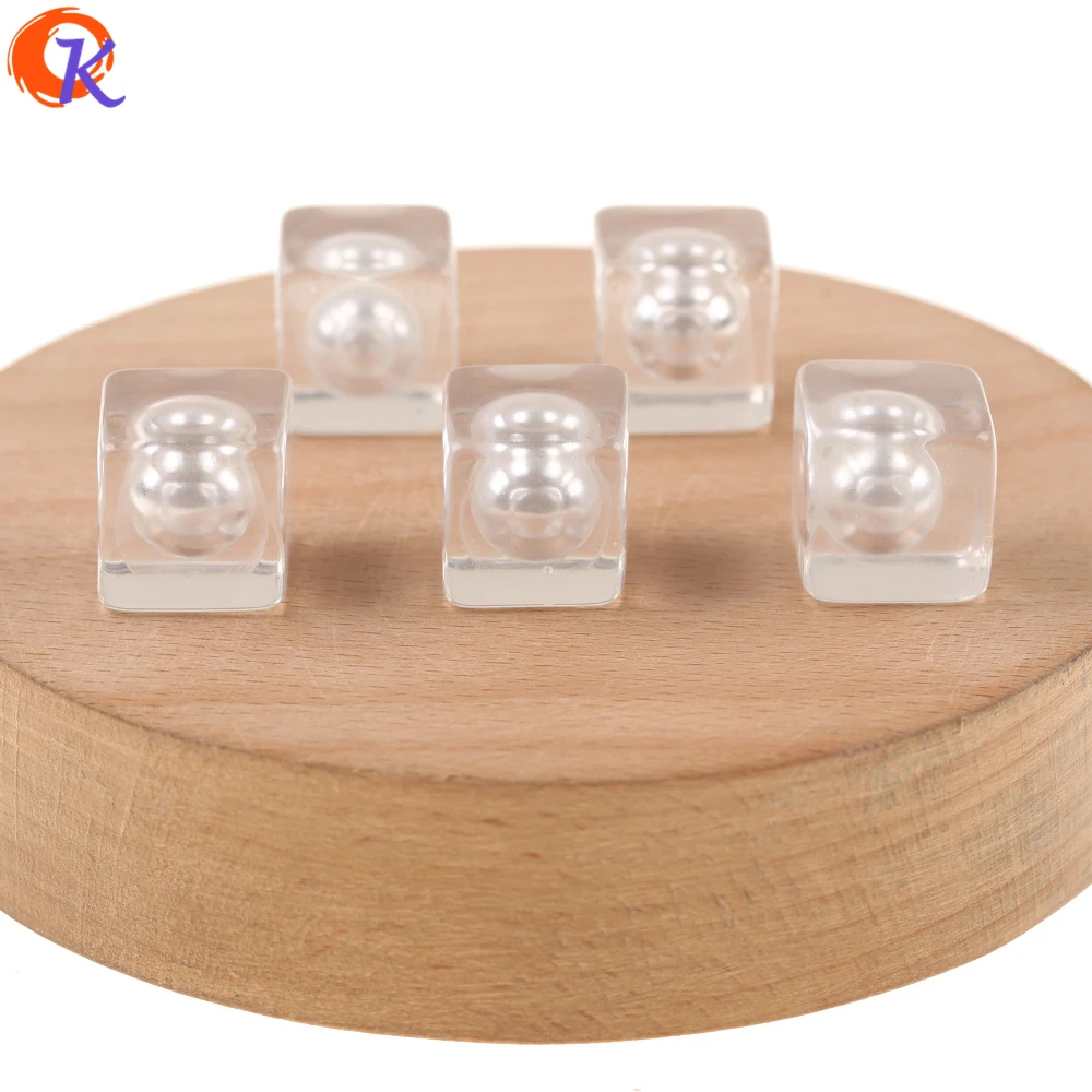 

Cordial Design 50Pcs 14*15MM Jewelry Accessories/Hand Made/Imitation Pearl In Resin Beads/Earring Findings/DIY Making/Charms