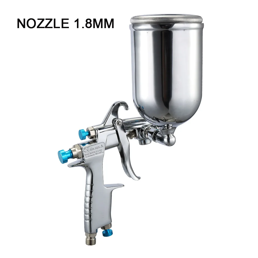 Nozzle 1.8mm Профессиональный 1,0/1,3/1,5/1,8 мм Пластик 400cc чашка пистолет-распылитель W-101 воздуха распылительный пистолет ручной пистолет распылитель W101 распылительный Воздушный пистолет-распылитель - Цвет: Nozzle 1.8mm