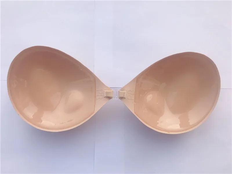 Women Self Adhesive Strapless Bandage Blackless Solid Thick Bra Stick Gel Silicone Push Up women's underwear Invisible Bra