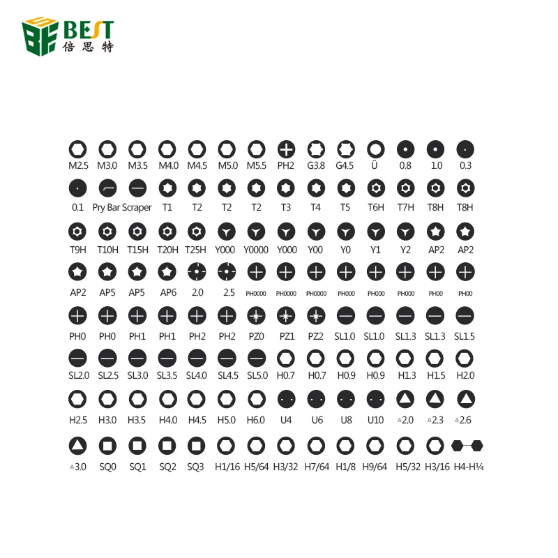 

BST-117 126 in 1 Screwdriver Set Magnetic Screwdriver Bit Torx Multi Precision Screwdriver for Phone Electronic Device Hand Tool