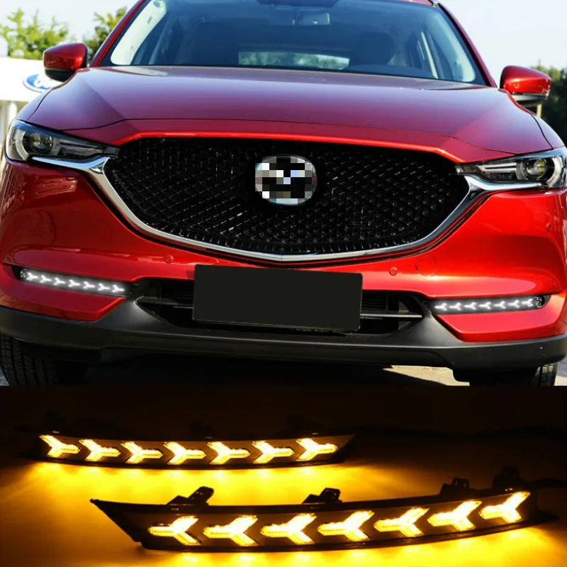 Светодиодные дневные ходовые огсветильник для Mazda CX-5 CX5 2017 2018 2019 2 шт. | Автомобили