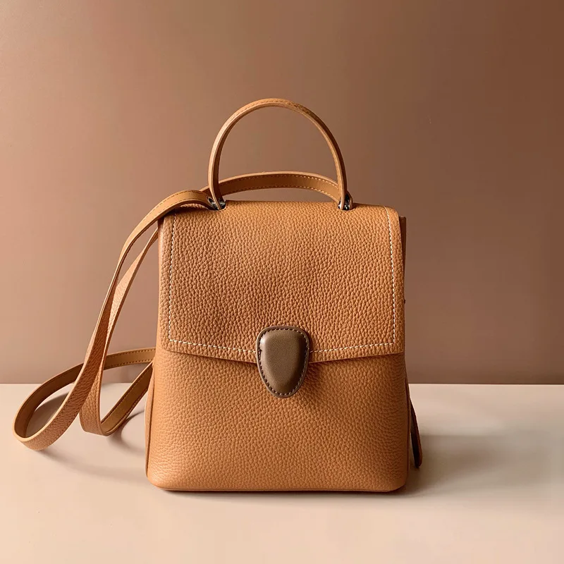 

Korean Style Fashion Women Backpack High Quality Youth Cow Leather Backpacks For Teenage Girls Female School Shoulder Bag
