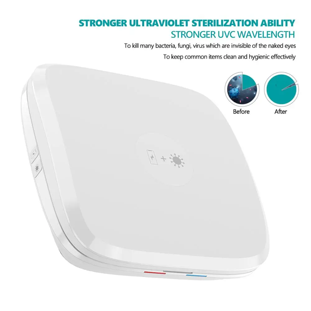 

New 4 In 1 UV Sterilizer Box Ultraviolet Disinfection Box 18W Wireless Fast Charger UV Lamp Ozone Sterilization Box Type C