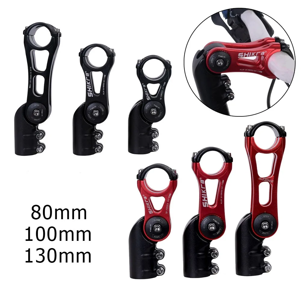 

25.4/31.8x80/100/130MM Mtb Power Bicycle PiecesBicycle HandlebarAdjustable Rise Up Handlebar Stem MTB Road Bike Bicycle