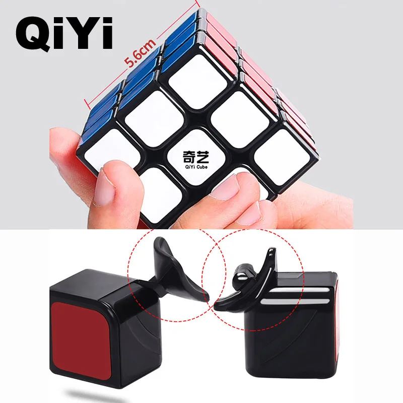 

QIYI 3x3x3 Magic Cube Professional Spring Structure Adjustable 3 by 3 Rotating Smooth Cubo Magico Game Toys for Children MF3SET