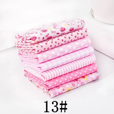 13 7pcs 25X25cm 25x25 см или 10x10 см хлопчатобумажная ткань с принтом для шитья стеганые ткани для лоскутного рукоделия аксессуары ручной работы T7866 - Цвет: 13 7pcs 25X25cm
