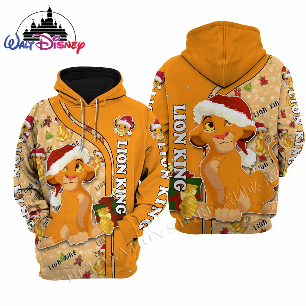 Толстовка Simba the Lion King/Christmas с 3D принтом Диснея высококачественный фланелевый