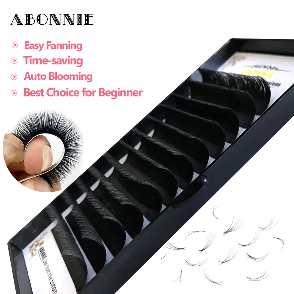 Ресницы Abonnie Easy Fan для наращивания цветущих ресниц автоматические цветущие