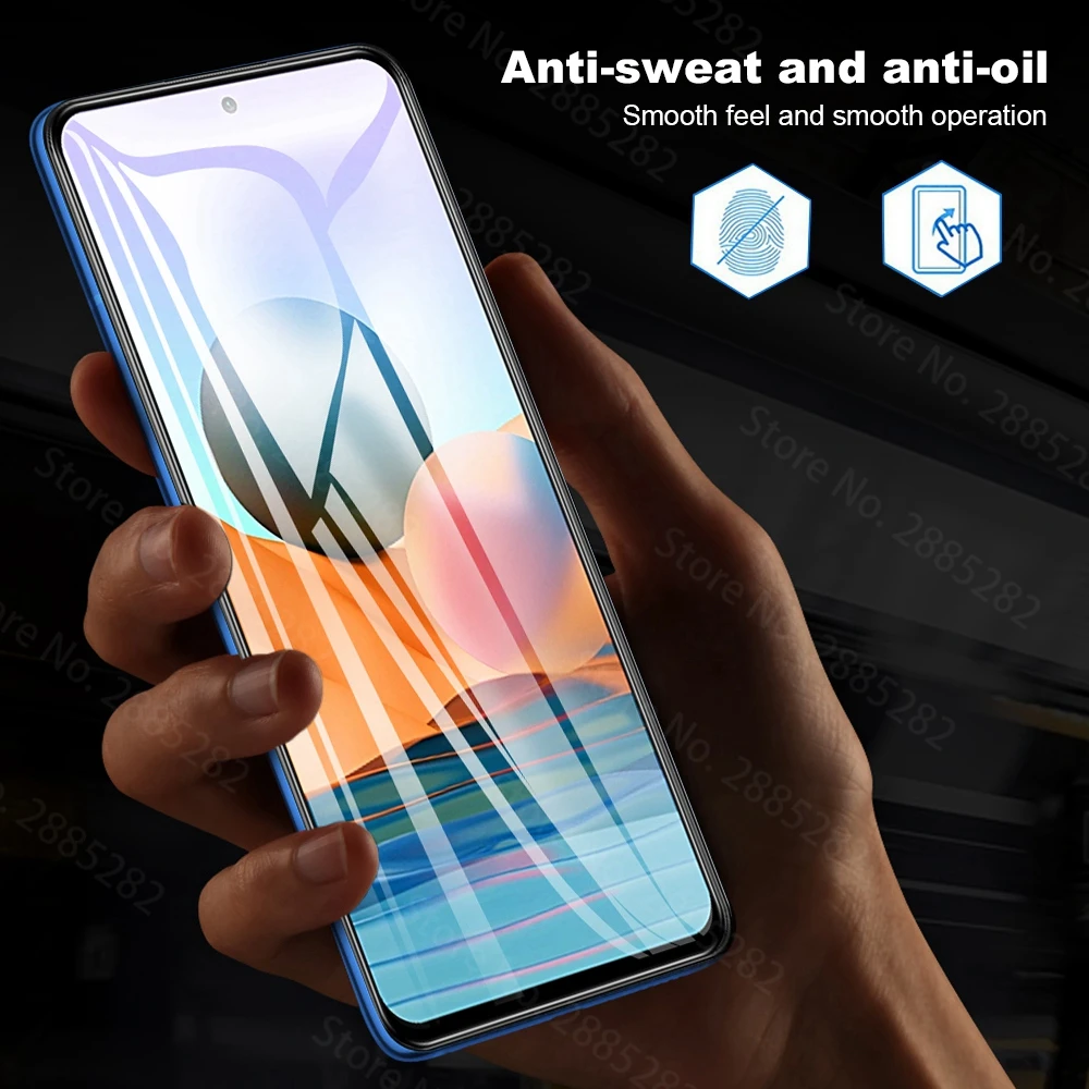 Защитное стекло 9D для Xiaomi Redmi Note 10 Pro Max пленка с полным покрытием 10S 9S 8T 9 8 7 6 5 3 шт. |