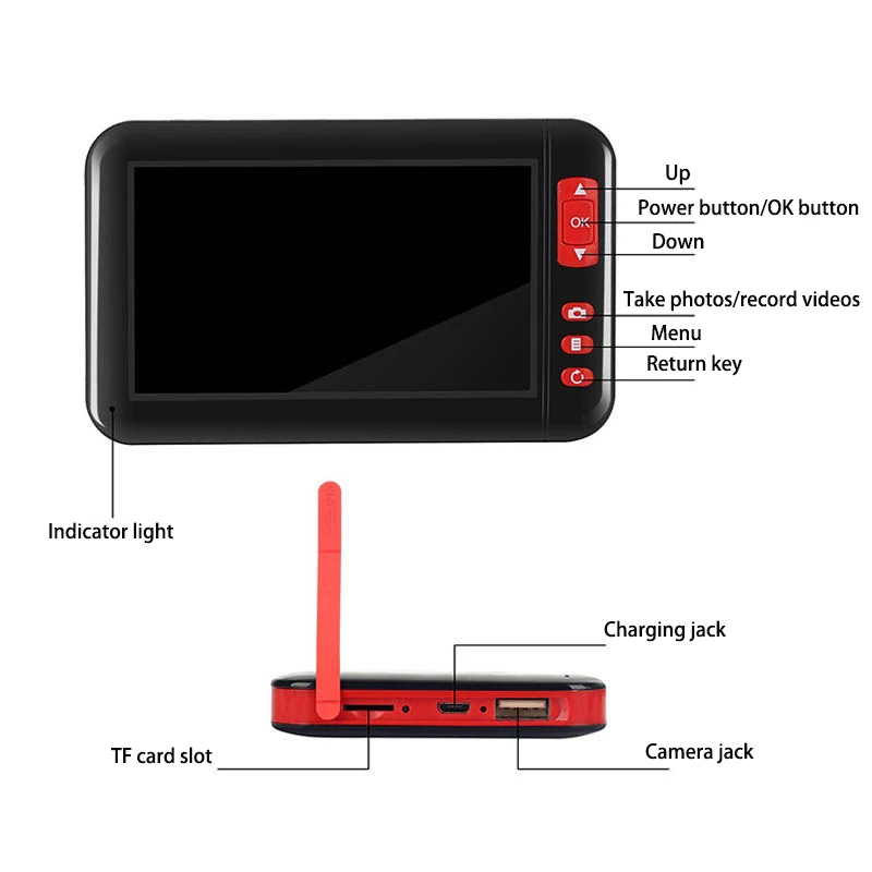 Продажа Подводная камера HD 1080P, дисплей 4,3 дюйма, видимое подключение к рыболовному проводу, 8 светодиодов, подсветка, рыболокатор, рыболовные принад...