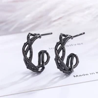 kofsac simple fashion small twigs temperament studs ear jewelry 925 sterling silver earrings for women anniversary accessories