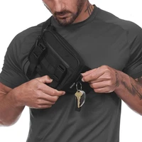 asrvs multi function droppable key clothes waist bags men sport pocket casual chest pack purse belt bag