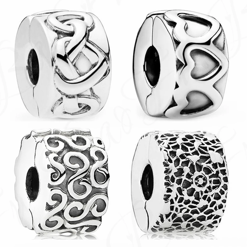 

Baofu 925 пробы Серебряный фиксированный зажим любовь взаимосвязанные Геометрические элементы бисер Подходит для оригинальных женских брасле...