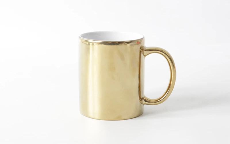 Изысканная Золотая кружка DIY печать фото текст логотип на заказ кофейная чашка