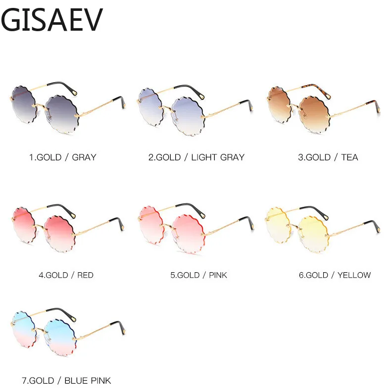 Солнцезащитные очки женские круглые градиентные без оправы | Автомобили и