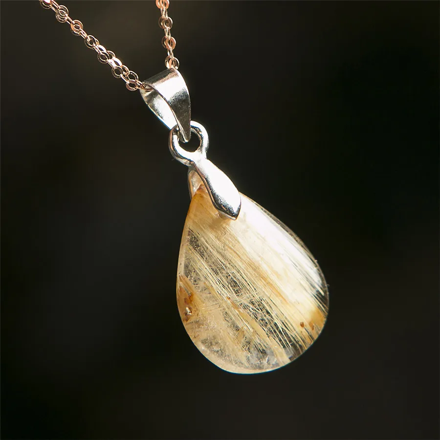 Прямая поставка подвеска из натурального желтого рутилированного