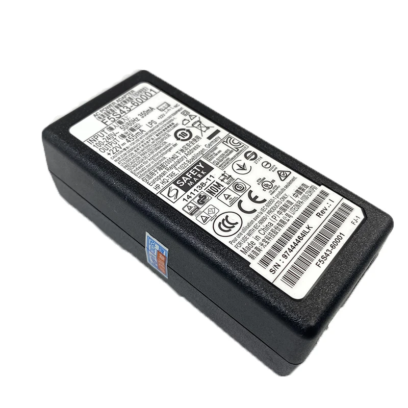 

F5S43-60001 22V 455mA AC Adapter Charger Power Supply for HP 1110 1112 1115 3830 3832 3833 2130 2600 3630 3635 3700 3830 3755