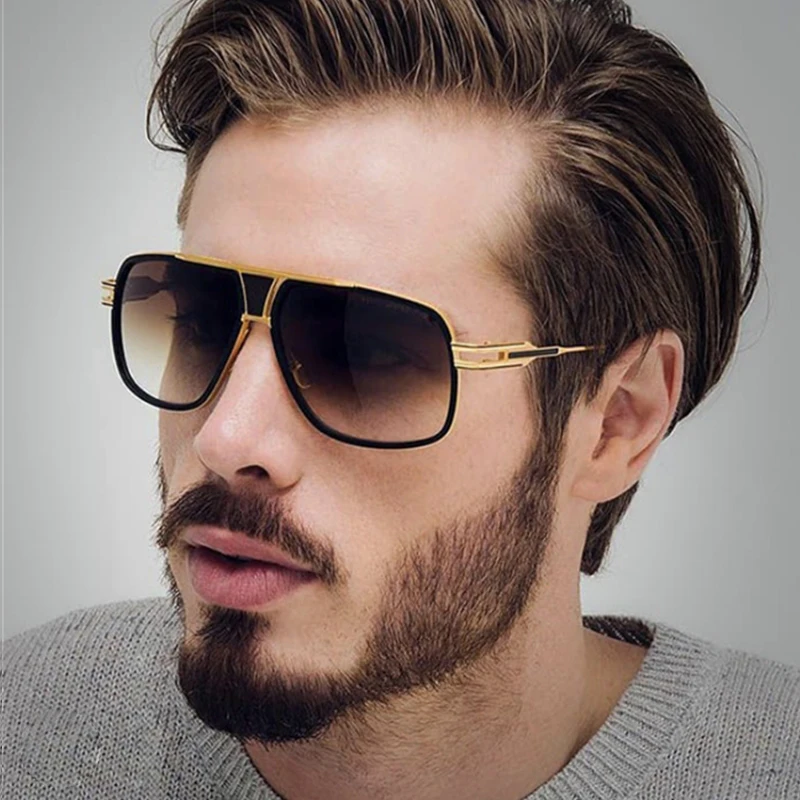 Солнцезащитные очки HBK Мужские квадратные брендовые дизайнерские солнечные для