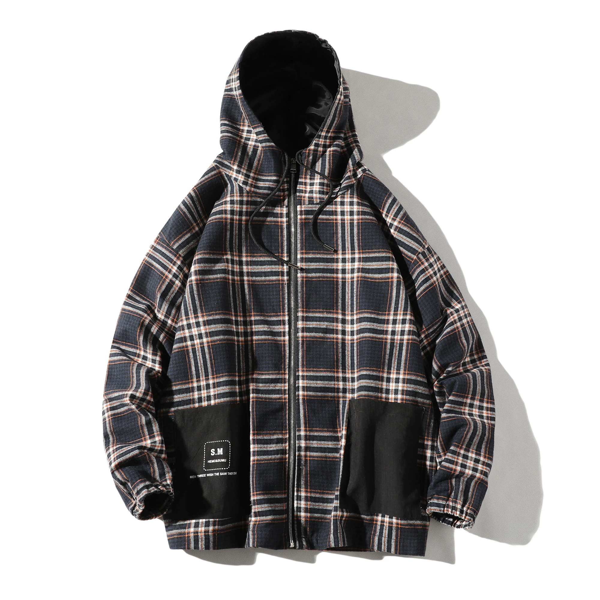 Мужская куртка Новинка осени 2020 года хлопковая клетчатая одежда брендовая