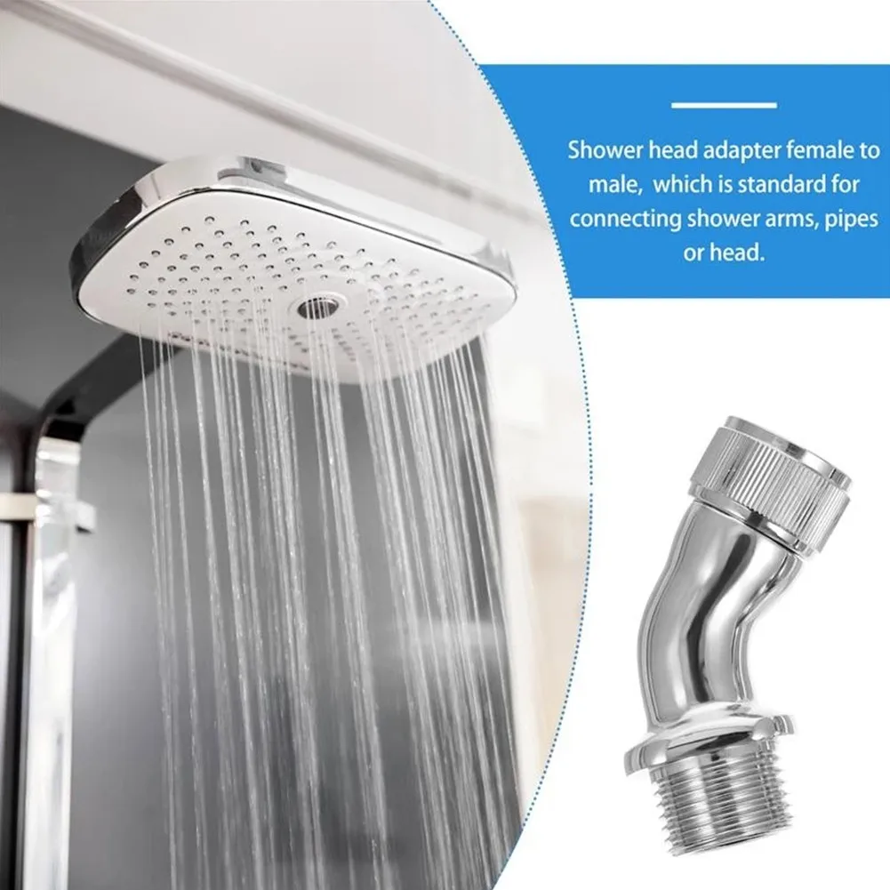 

Shower Elbow Adapter For Shower Head 45°Angle G1/2 Male To Female Shower Head Head For Bathroom Fixture Accessories
