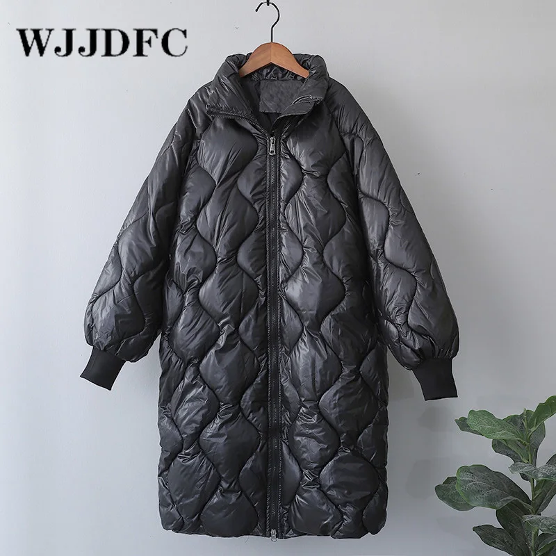 WJJDFC Winter Coat Jacket Women Autumn 2021 Thick Warm Casual Puffer Parkas Streetwear Bubble Harajuku Korean Long Outwear 2021