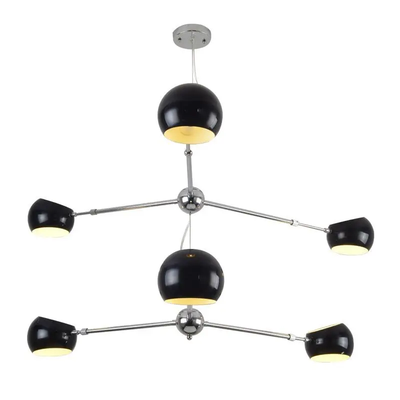 Скандинавская люстра из кованого железа постмодерн позолоченная бронзовая