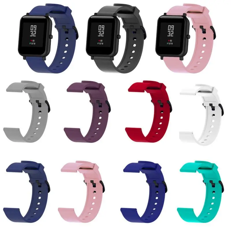 Ремешок силиконовый для Xiaomi Huami Amazfit Bip сменный спортивный браслет смарт часов 20