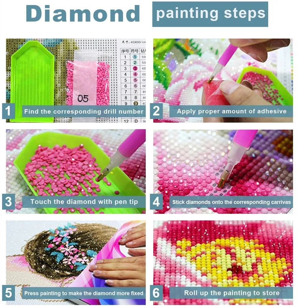

5D Diamond Painting Cross Stitch Full Drill Flower Mosaic Embroidery Picture Round Handmade Home Decor Wall Decoration DIY Gift
