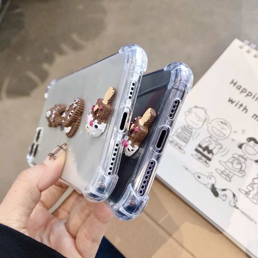 Для Huawei P20 Lite P30 Pro милый медведь КИТ коготь DIY чехол для Nova 3i 4 5i 5 Прозрачный