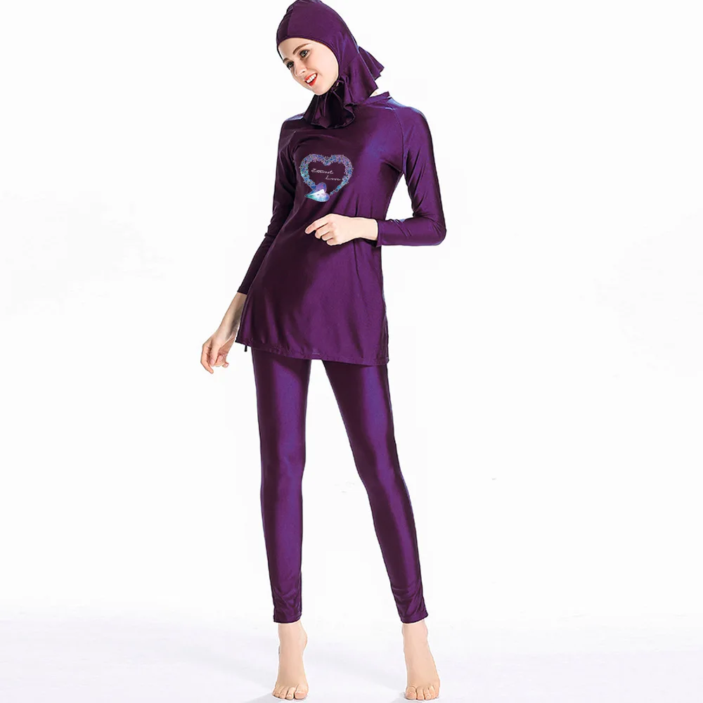 

Muslim Swimwear 3 Pieces Sets Islamic Women Full Coverage Beach Sun Protection Sports Suits Bathing Suit Swim Surf Wear Swimsuit