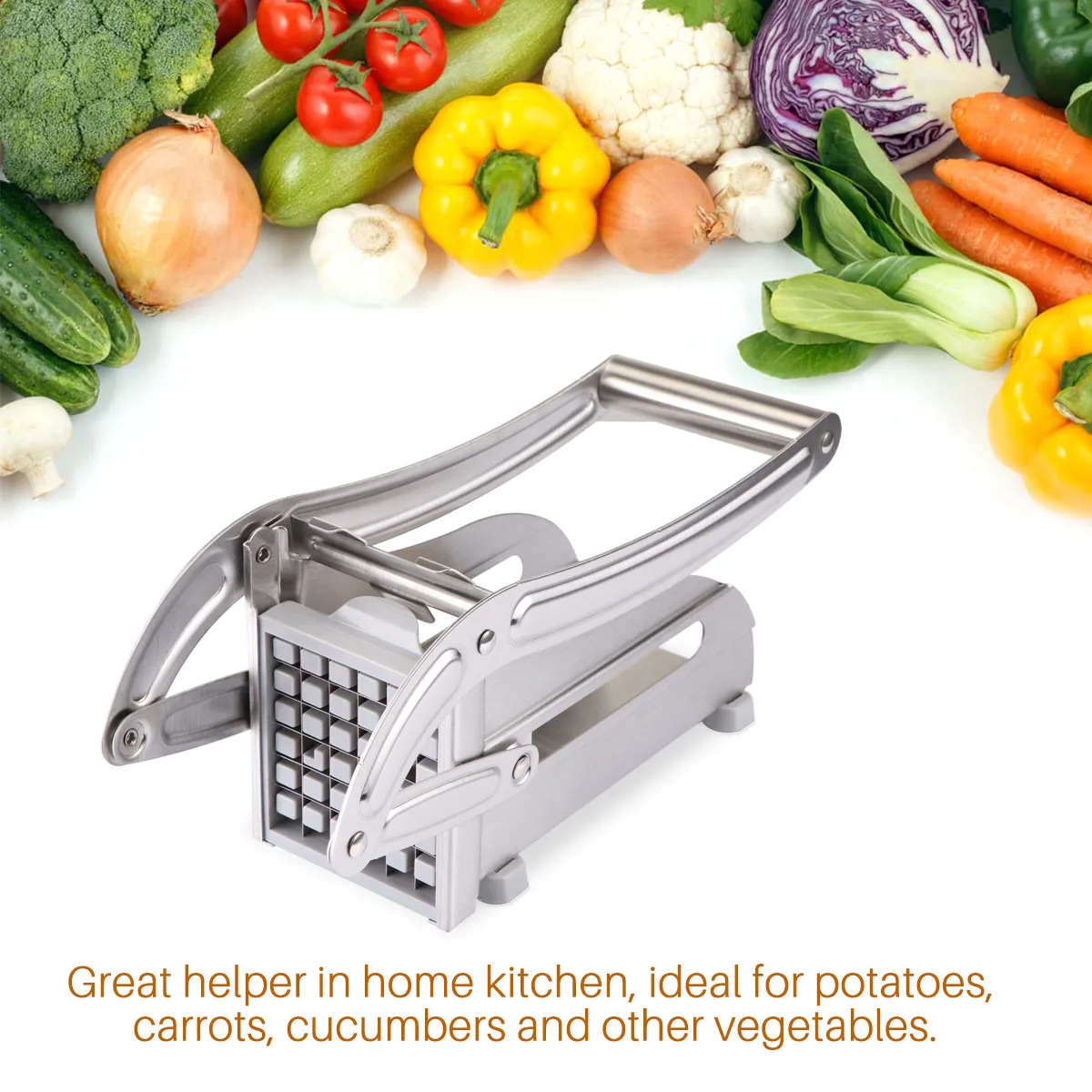 

Stainless Steel French Fries Cutters Potato Chips Strip Cutting Machine Maker Slicer Chopper Dicer Blades Kitchen Gadgets