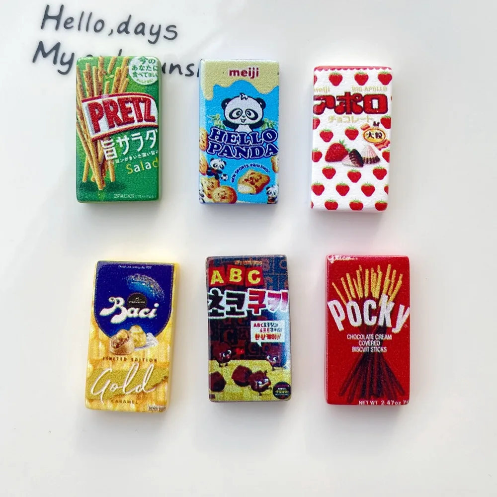 10pcs simulation chocolate candy box flatback resin cabochon kawaii doll house decoration diy scrapbooking crafts accessories free global shipping