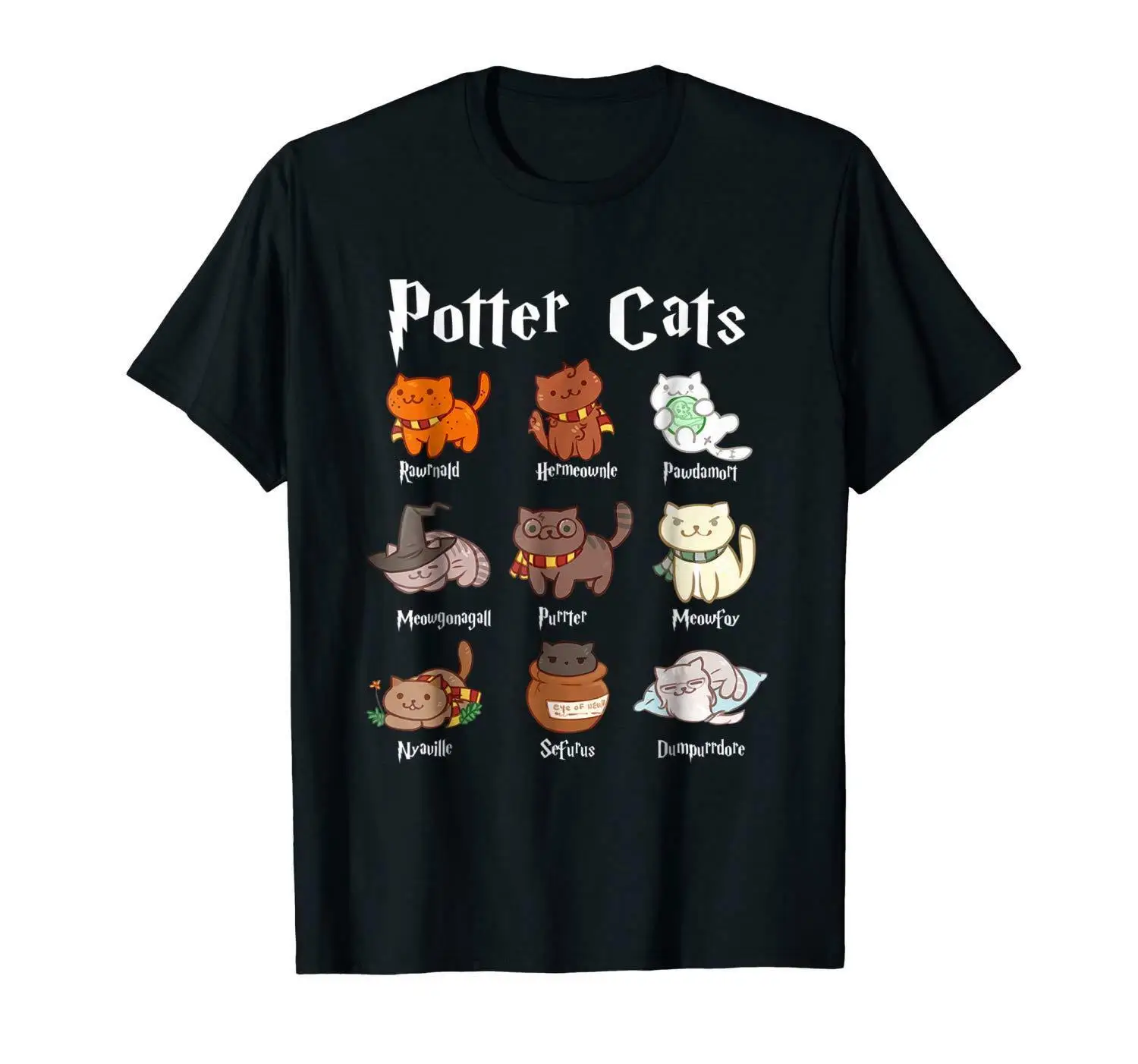 Гарри Поттера кошки Rawrnald Purrter комплект из черной кофты с длинным рукавом и кошек