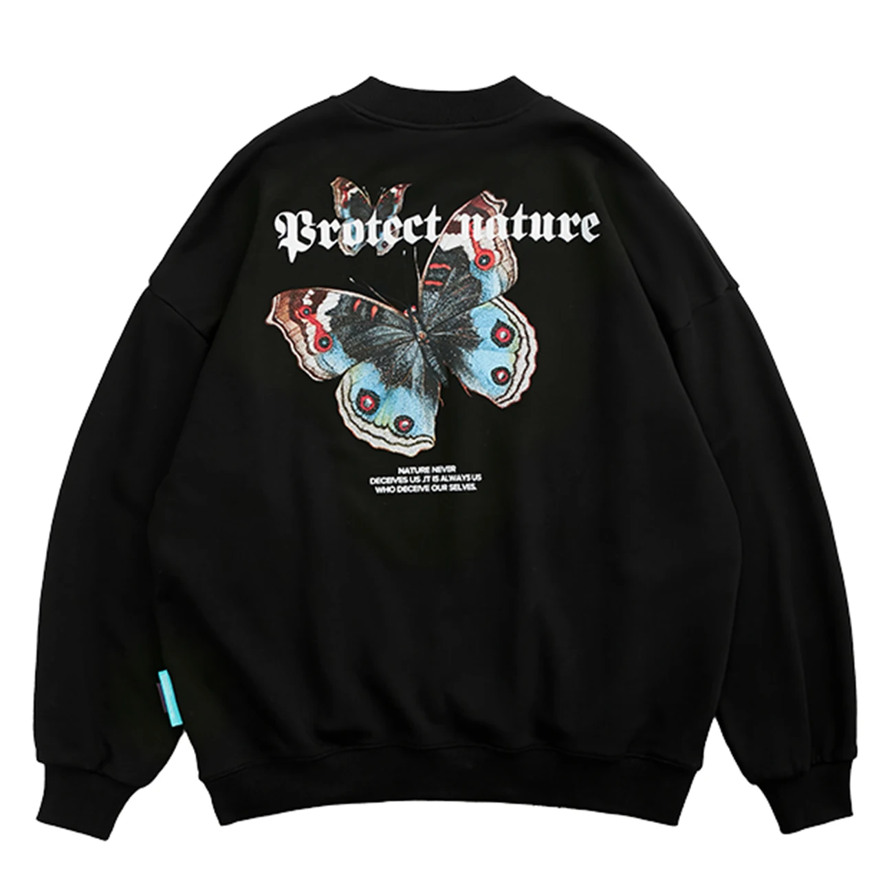 

LACIBLE Color Butterfly Print Hip Hop Streetwear Hoodie Fashion Harajuku Hoodie Swatshirt Autumn Winter Pullover Men Cotton