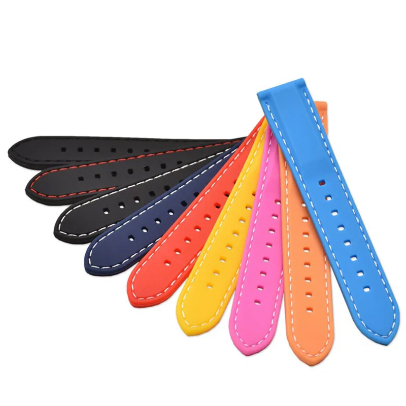 

smart watch band for samsung galaxy S3 silicone string watch strap 20/22mm Quick release switch ears black Universal 13color
