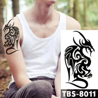 12x19cm waterproof temporary tattoo men fire tatoo eagle dragon lotus mandala totem water transfer fake tatto for man wom