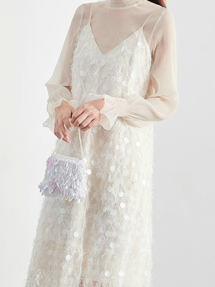 Women Sleepwear Dress Gown Nightgown Vintage Long Sleeve White Night Home Clothes For princess dress set |