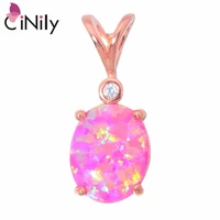 cinily created white pink fire opal cubic zirconia authentic 925 sterling silver wholesale for women jewelry pendant sp012