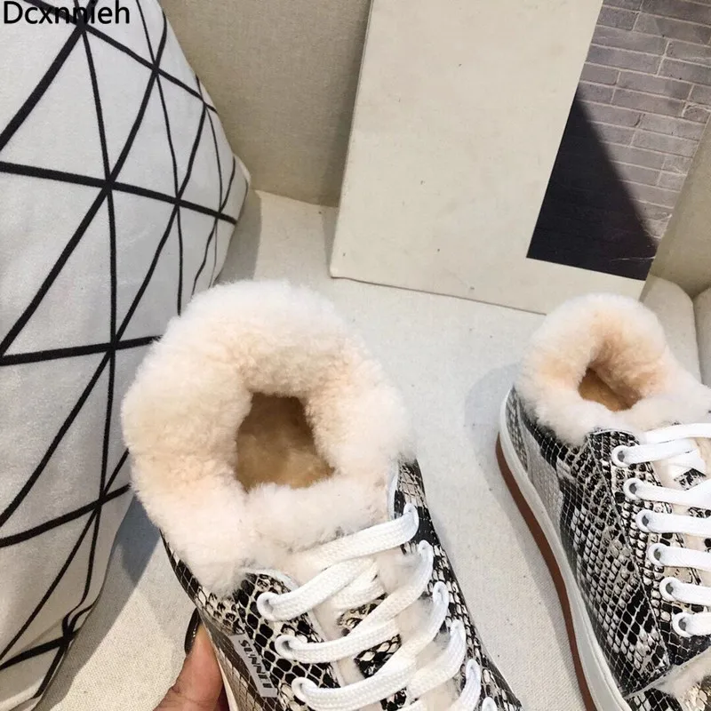 

Thick sole Snake pattern casual shoes women flat round toe lace up sneakers spring autumn mixed colors comfort walk shoes woman