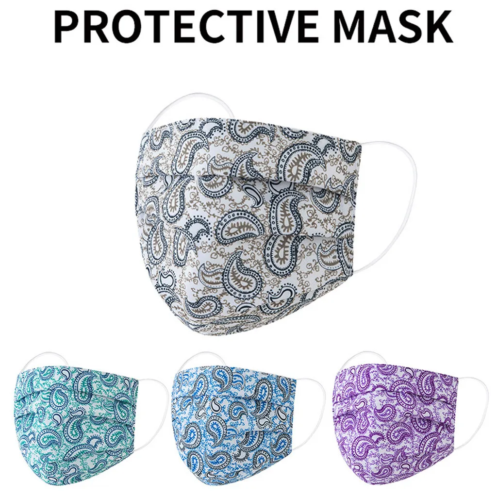 

Breathable Face Mask Filters Cotton Floral Prints Reusable Washable Masks Face Unisex Dust-proof Mouth Cover Mask masque