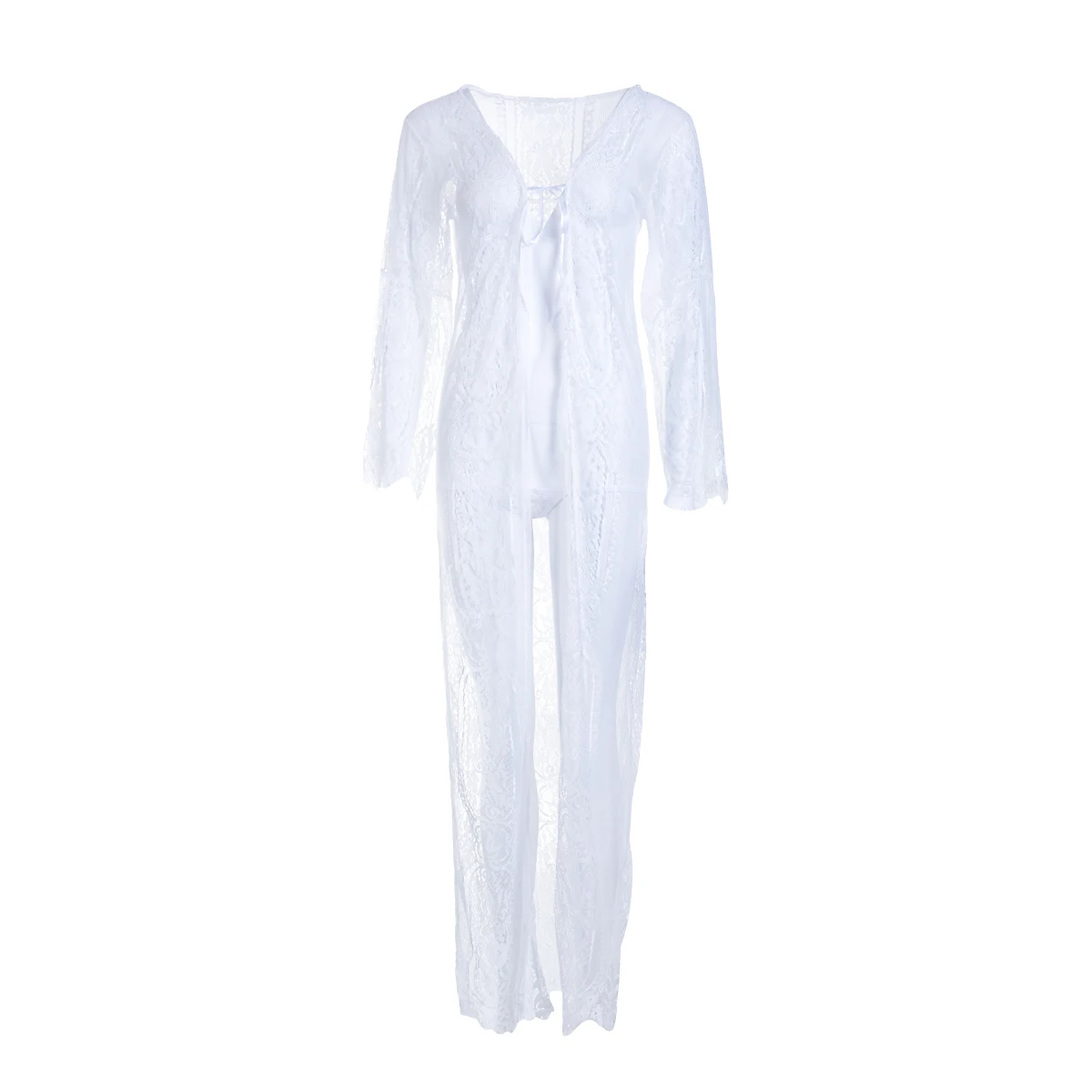 Летняя мода последняя бикини накидка длинный рукав саронг кафтан платье пляжная