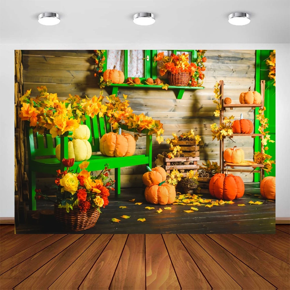 

Осенний фон Yeele, фон с окном, Кленовым листом, тыквой, деревянным полом, Детская фотография, фотостудия, Фотофон