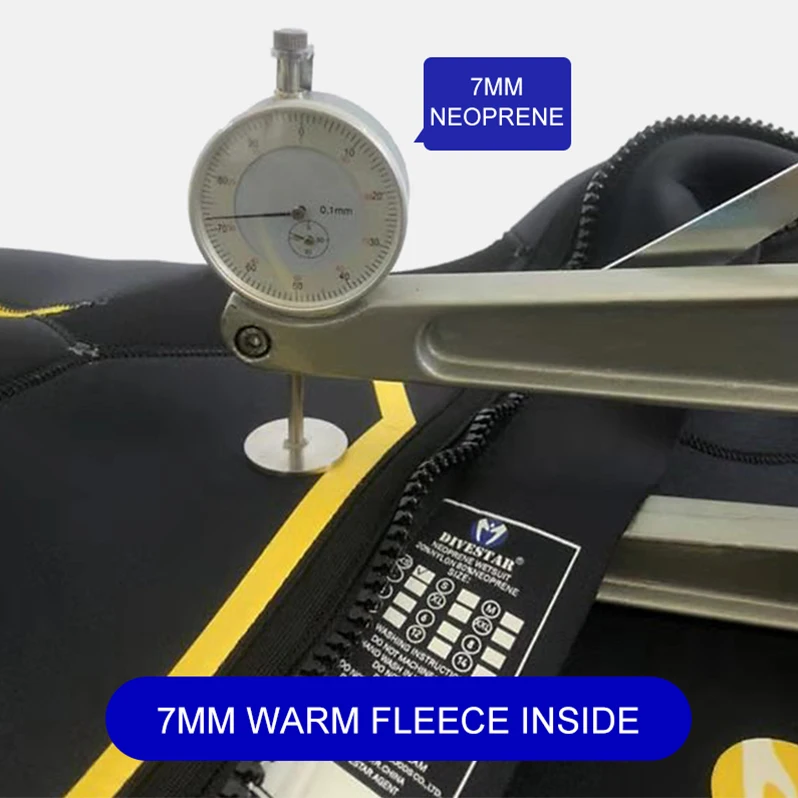 Неопреновый гидрокостюм для подводной охоты 7 мм на молнии спереди теплый костюм