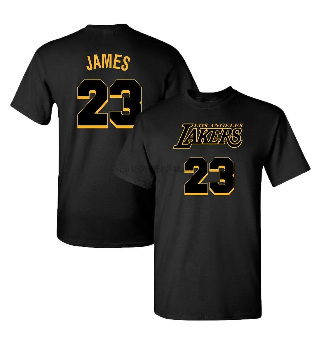 Finitee cittente Edizione Lakers Jersey T Shirt Con Colori Pieni Digitale Stampata Anteriore E Posteriore Double Side|Мужские