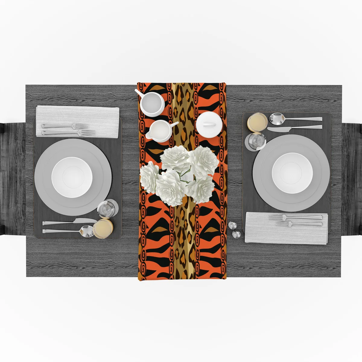 Длинный Настольный бегун Леопардовый из племен для кухни свадьбы праздника