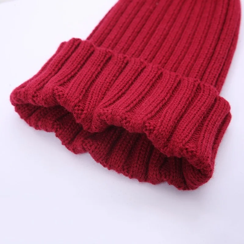 

New Solid Stripe Knitted Beanies Hat for Men Women Unisex Autumn Winter Girl Outdoor Warm Soft Skullies Hat Bonnets Wholesale