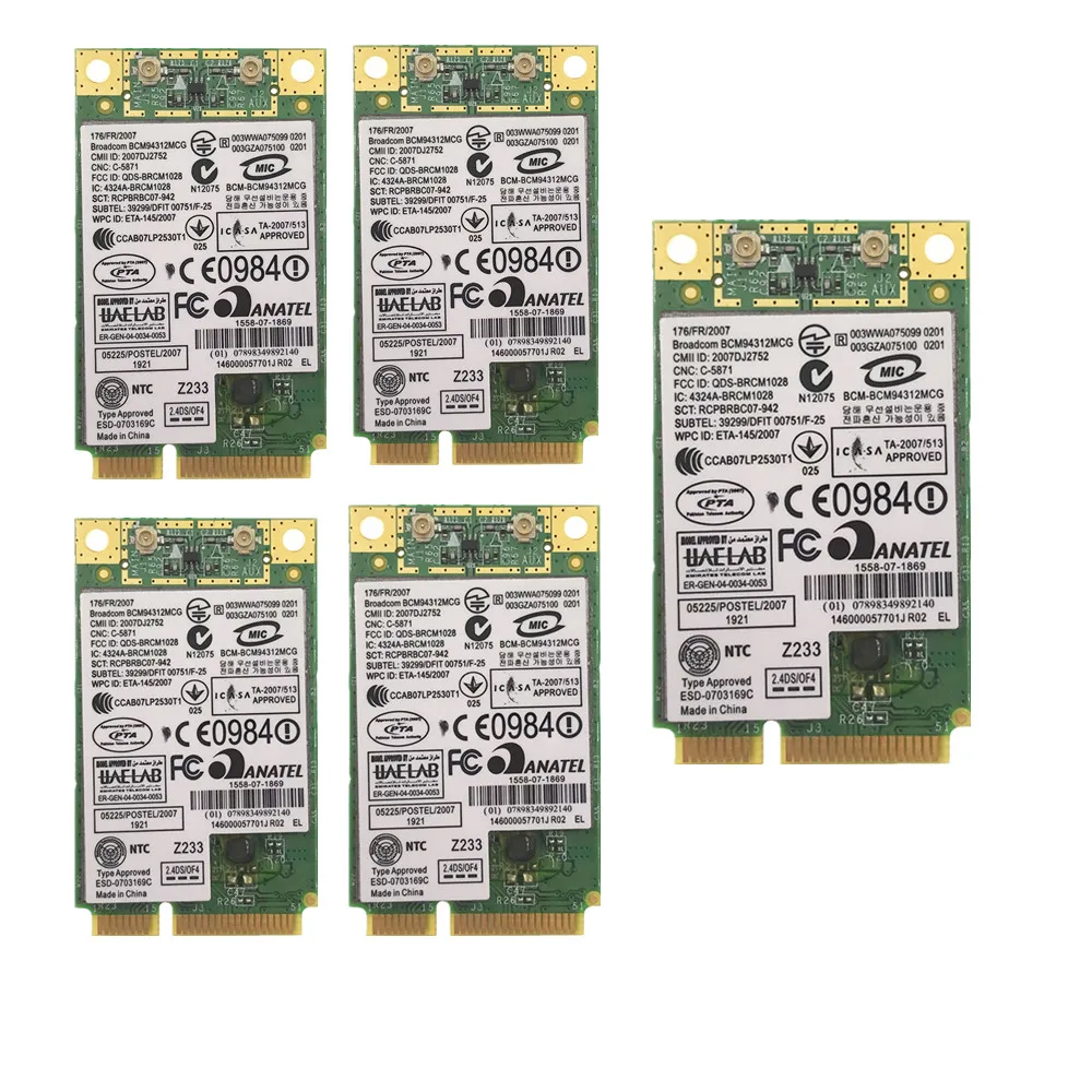 Беспроводная карта Broadcom BCM4312 BCM94312MCG Mini PCI-E 54M |