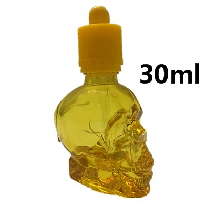 30ml Yellow 7 цветов на каждый день череп горький бутылка горькой блошницы медицинская капельница горький бутылки 30/60/120 мл - Цвет: 30ml Yellow