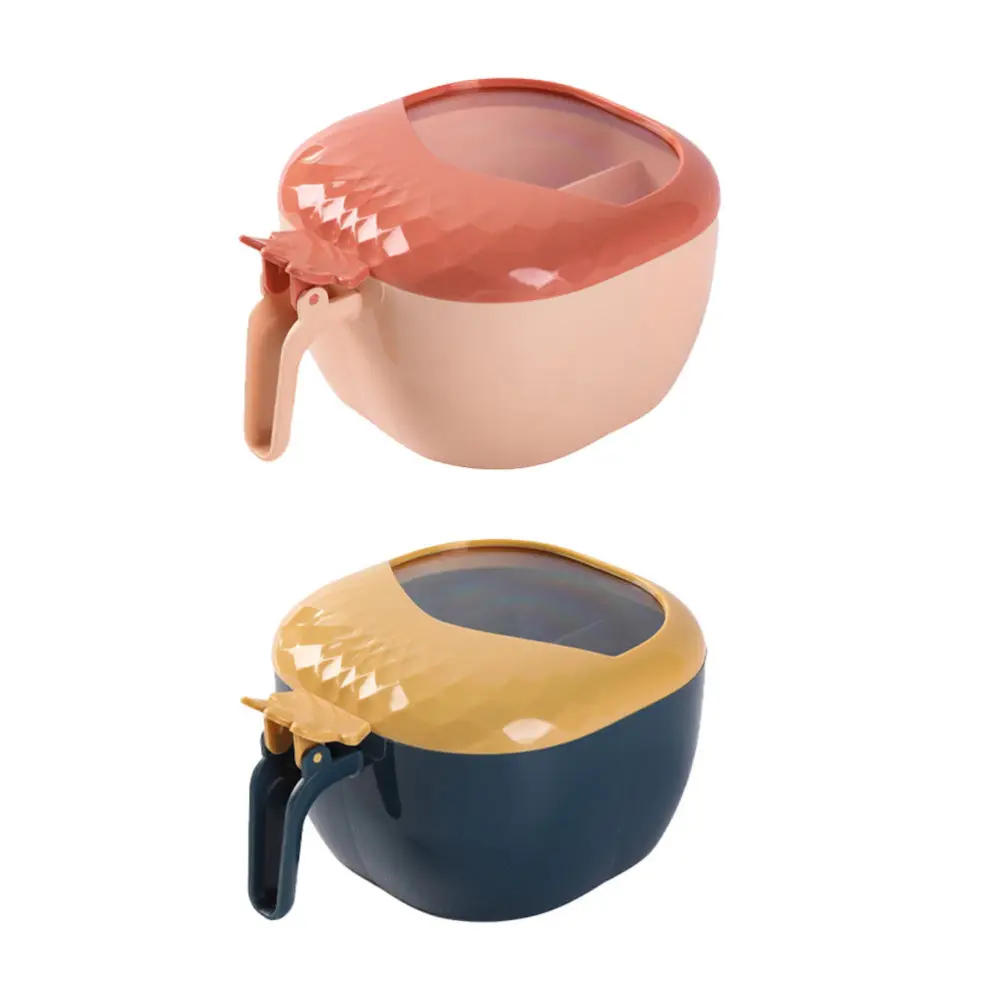 

2Pcs Seasoning Boxes Seasonings Cans with Spoon Spice Box (Blue)