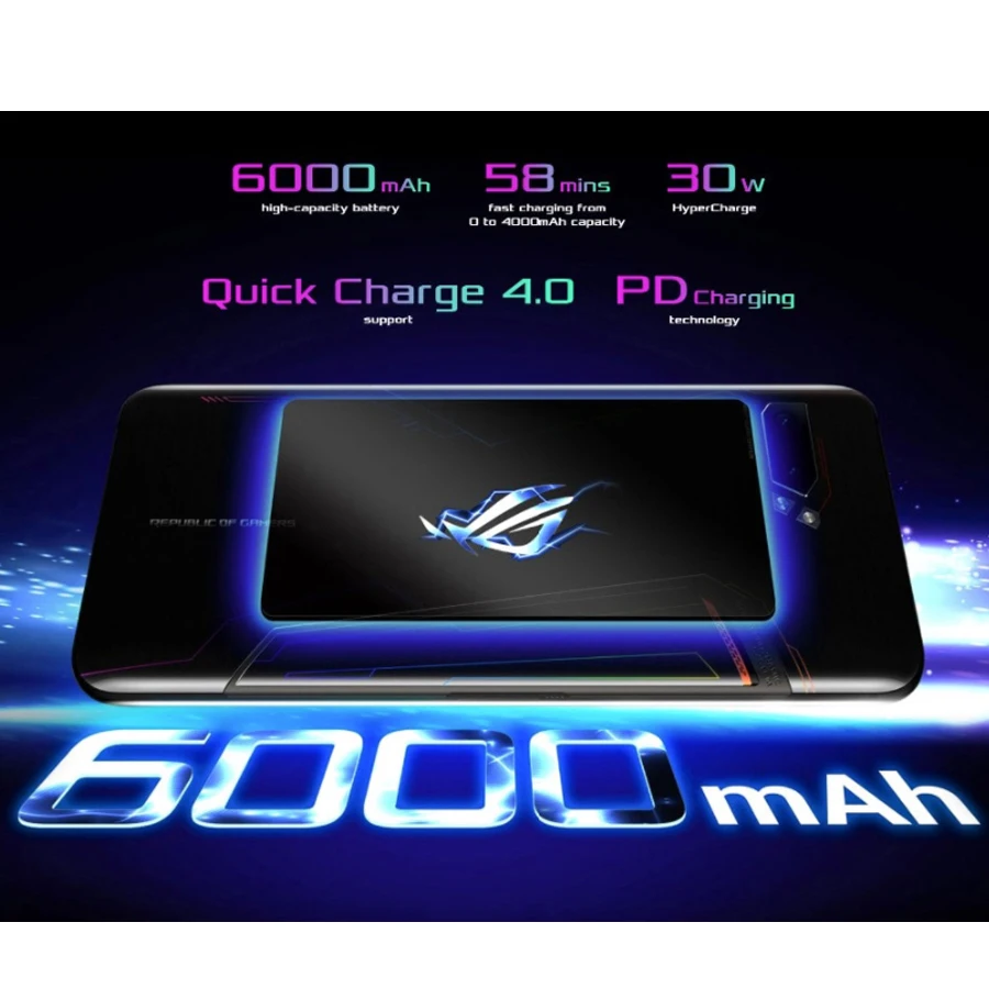 Asus ROG Phone 2 смартфон 6 59 &quot 8 Гб ОЗУ 128 ПЗУ Snapdragon 855 + II ZS660KL 6000 мАч Android 9|Смартфоны| |